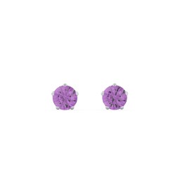 5 Prong Birthstone Stud Earrings in 925 Sterling Silver