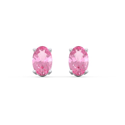 Classic Oval Birthstone Stud Earrings