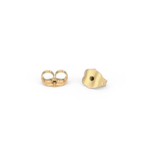 Classic Oval Birthstone Stud Earrings – 10K Yellow Gold with Diamond