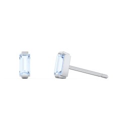 Classic Baguette Cut Stud Earrings in 925 Sterling Silver with Aquamarine
