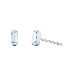 Classic Baguette Cut Stud Earrings in 925 Sterling Silver with Aquamarine