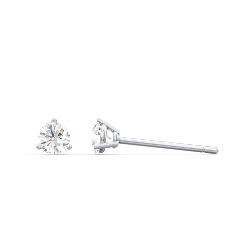 Classic 3 Prong Diamond Stud Earrings - 0.25 ct. tw. – 14K White Gold with Lab Diamond