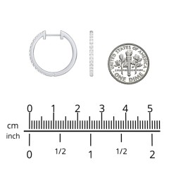 Large Lab Diamond Huggie Hoop Earrings