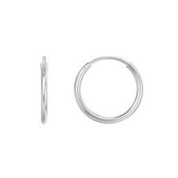 Medium Sterling Silver Endless Hoop Earrings
