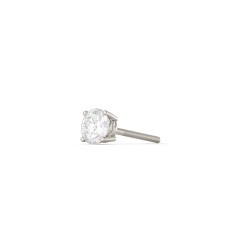 4 Prong Classic Diamond Single Stud - 0.25 ct. tw. – 14K White Gold with Lab Diamond