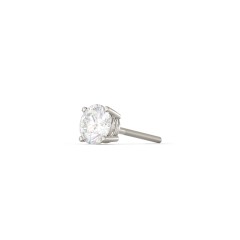 4 Prong Classic Diamond Single Stud - 0.375 ct. tw. – 14K White Gold with Lab Diamond