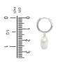 Baroque Pearl Drop Domed Huggie Earrings