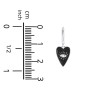 Evil Eye Heart Charm Huggie Earrings with Enamel and Accent