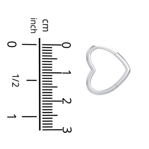 Heart-Shaped Hoop Earrings