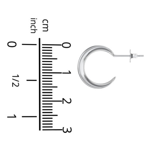 Organic Flared Open Hoop Studs