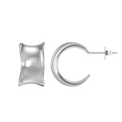 Organic Flared Open Hoop Studs