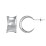 Organic Flared Open Hoop Studs – Sterling Silver