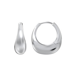 Tapered Dome Huggie Earrings in 925 Sterling Silver