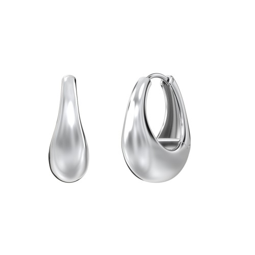 Tapered Dome Huggie Earrings – Sterling Silver