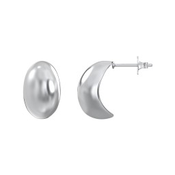 Classic Dome Stud Earrings in 925 Sterling Silver