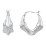 Chunky Organic Leaf Hoop Earrings – Sterling Silver