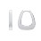 Rounded Triangular Hoop Earrings – Sterling Silver