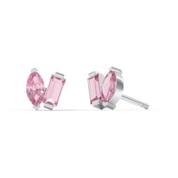 Toi et Moi Marquise and Baguette Gemstone Stud Earrings