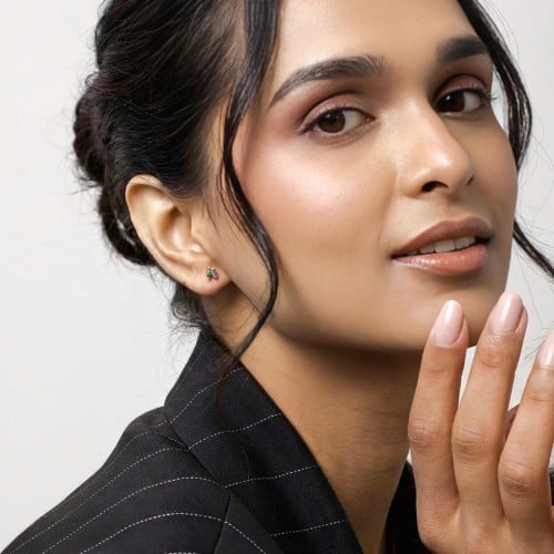 Toi et Moi Marquise and Baguette Gemstone Stud Earrings