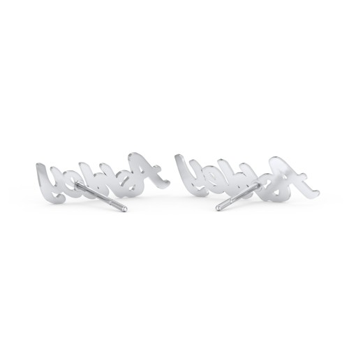 Personalized Name Stud Earrings – Sterling Silver