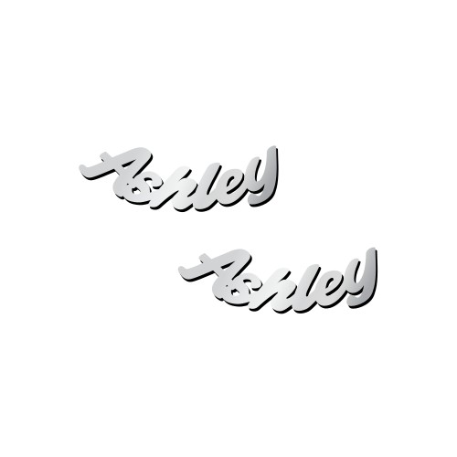 Personalized Name Stud Earrings – Sterling Silver