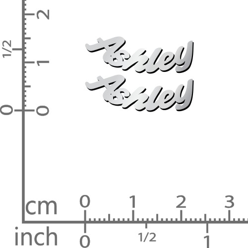 Personalized Name Stud Earrings – Sterling Silver