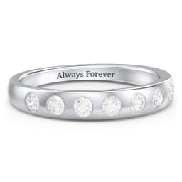 Flush Set Gemstone Belt Ring