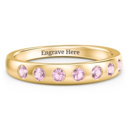 Flush Set Gemstone Belt Ring