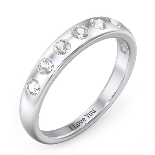 Flush Set Gemstone Belt Ring