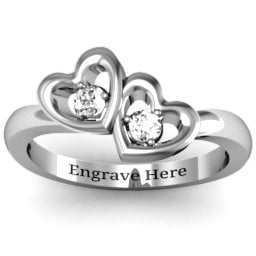 Twin Hearts Ring