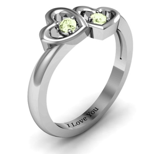 Twin Hearts Ring