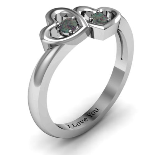 Twin Hearts Ring