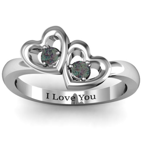Twin Hearts Ring
