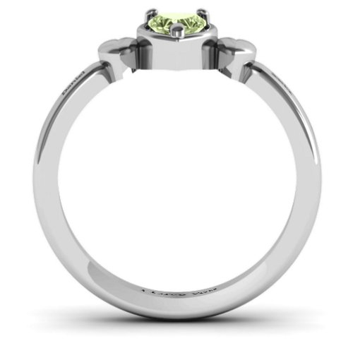Triple Heart Ring – Sterling Silver with Peridot
