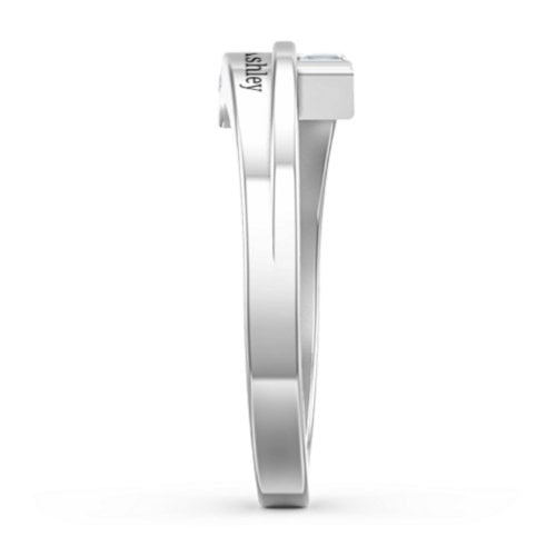 Double Baguette Bypass Ring