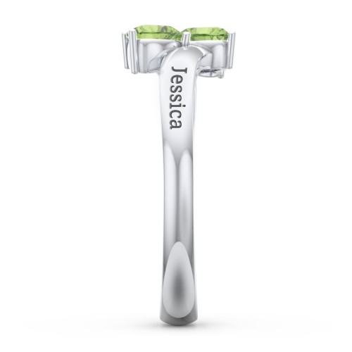 Inverted Twin Heart Ring