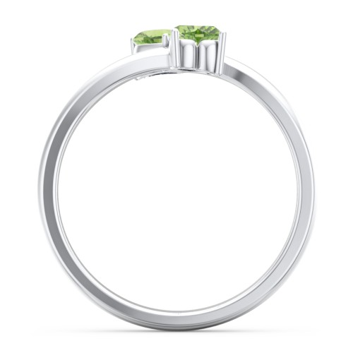 Inverted Twin Heart Ring