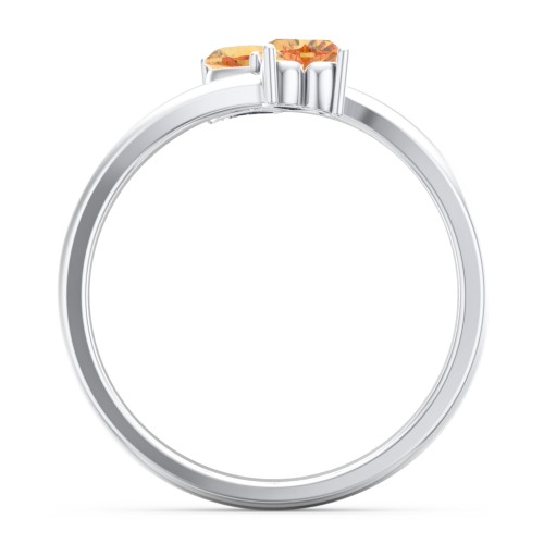 Inverted Twin Heart Ring