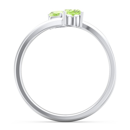 Inverted Twin Heart Ring