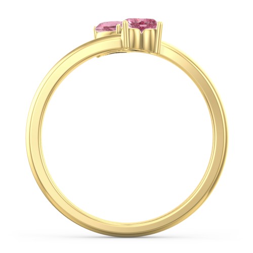 Inverted Twin Heart Ring