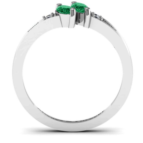 Twin Marquises and Accent Ring