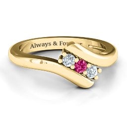 Three Stone Classic Bypass Ring