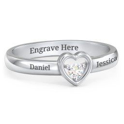 Solitaire Heart Ring