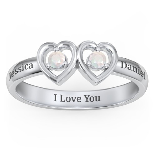 Kissing Hearts Ring