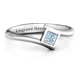 Princess Cut Bypass Ring