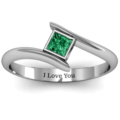 Princess Cut Bypass Ring