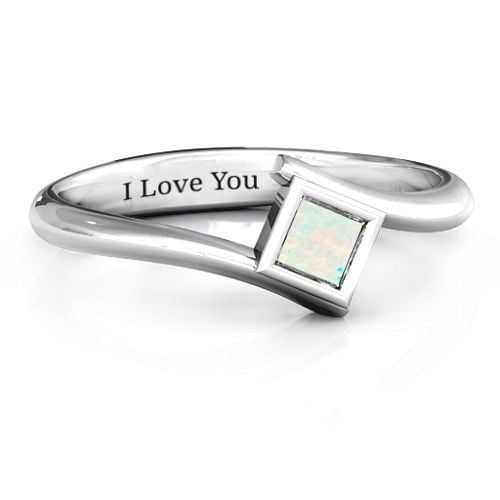 Princess Cut Bypass Ring