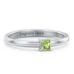 Elegant Princess Ring in 925 Sterling Silver with Peridot