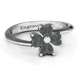 Four Heart Clover Ring