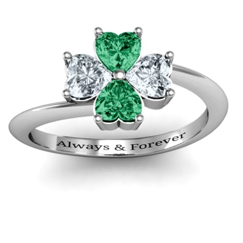 Four Heart Clover Ring